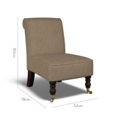 furniture napa chair amina mocha plain dimension