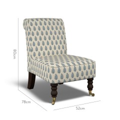furniture napa chair indira indigo print dimension