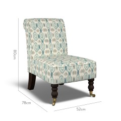 furniture napa chair odisha teal print dimension