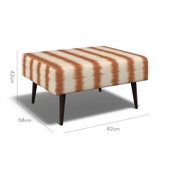 furniture ombu footstool aarna rust print dimension
