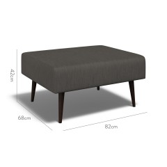 furniture ombu footstool amina charcoal plain dimension