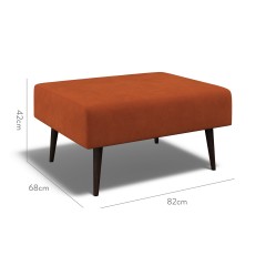 furniture ombu footstool cosmos cinnabar plain dimension
