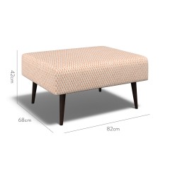 furniture ombu footstool folia cinnabar print dimension