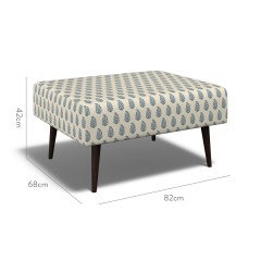 furniture ombu footstool indira indigo print dimension