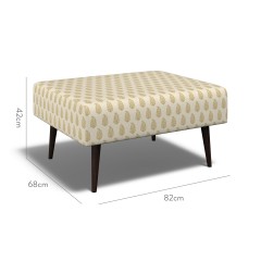 furniture ombu footstool indira ochre print dimension