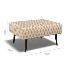 furniture ombu footstool indira rust print dimension