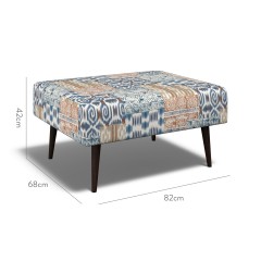furniture ombu footstool kantha indigo print dimension