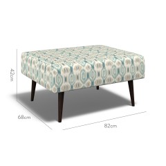 furniture ombu footstool odisha teal print dimension