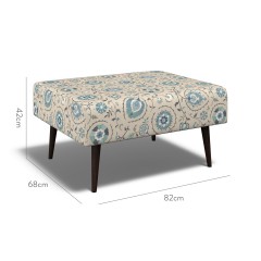 furniture ombu footstool shimla azure print dimension