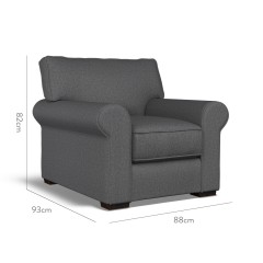 furniture vermont fixed chair bisa charcoal plain dimension