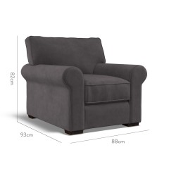 furniture vermont fixed chair cosmos charcoal plain dimension