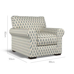 furniture vermont fixed chair indira indigo print dimension
