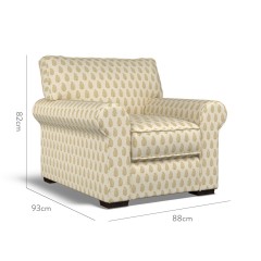 furniture vermont fixed chair indira ochre print dimension
