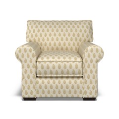 furniture vermont fixed chair indira ochre print front