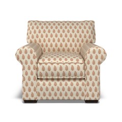 furniture vermont fixed chair indira rust print front
