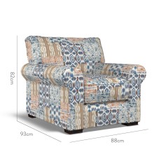 furniture vermont fixed chair kantha indigo print dimension