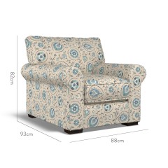 furniture vermont fixed chair shimla azure print dimension