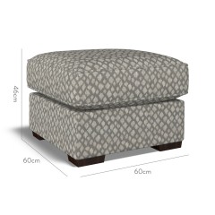 furniture vermont fixed ottoman nia charcoal weave dimension