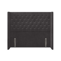headboard bruton cosmos charcoal plain front