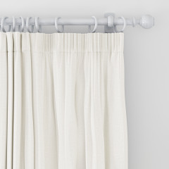 ready made curtain flanders alabaster plain pencil pleat lined detail