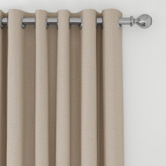 ready made curtain flanders natural plain eyelet lined detail
