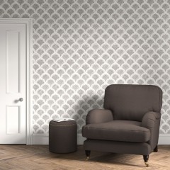 Wallpaper Moussine Charcoal Lifestyle 2