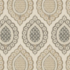 Fabric Indienne Espresso Print Flat