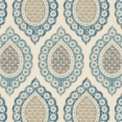 Fabric Indienne Lapis Print Flat