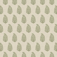 Fabric Indira Sage Print Flat