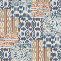Fabric Kantha Indigo Print Flat