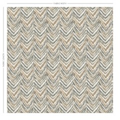 Kelim Charcoal Printed Cotton Fabric