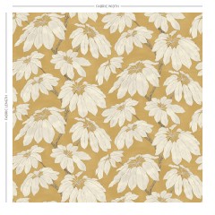 Pondicherry Saffron Printed Cotton Fabric