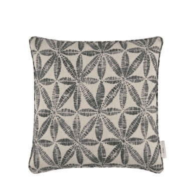 Bandhani Charcoal Printed Cotton Cushion 43cm x 43cm
