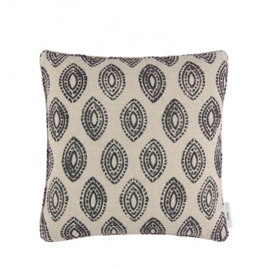 Marra Charcoal Printed Cotton Cushion 43cm x 43cm