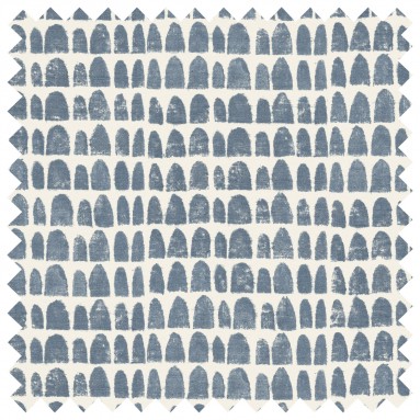 Babouches Denim Printed Cotton Fabric