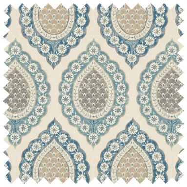 Fabric Indienne Lapis Print Swatch