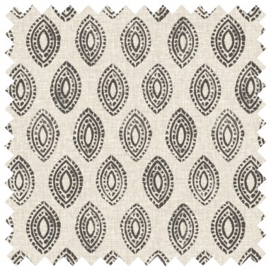 Marra Charcoal Printed Cotton Fabric