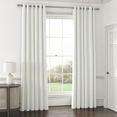Cho Bluebell Eyelet Lined Ready Made Curtains