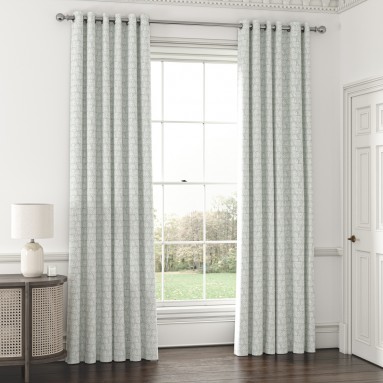 Ellora Twilight Eyelet Lined Ready Made Curtains