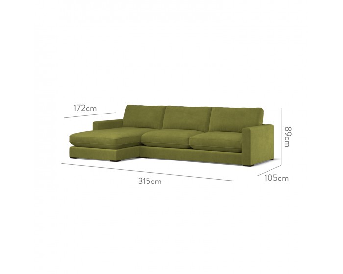 Cloud Large Chaise LHF Cosmos Moss