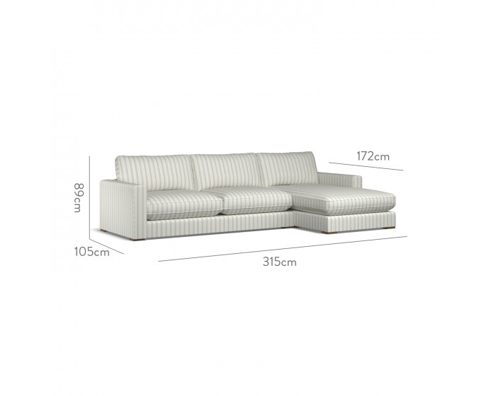 Cloud Large Chaise RHF Fayola Mineral