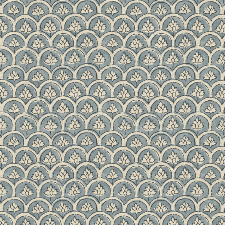 Devi Aqua Printed Cotton Fabric
