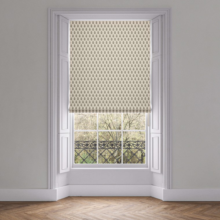 Indira Charcoal Roman Blind