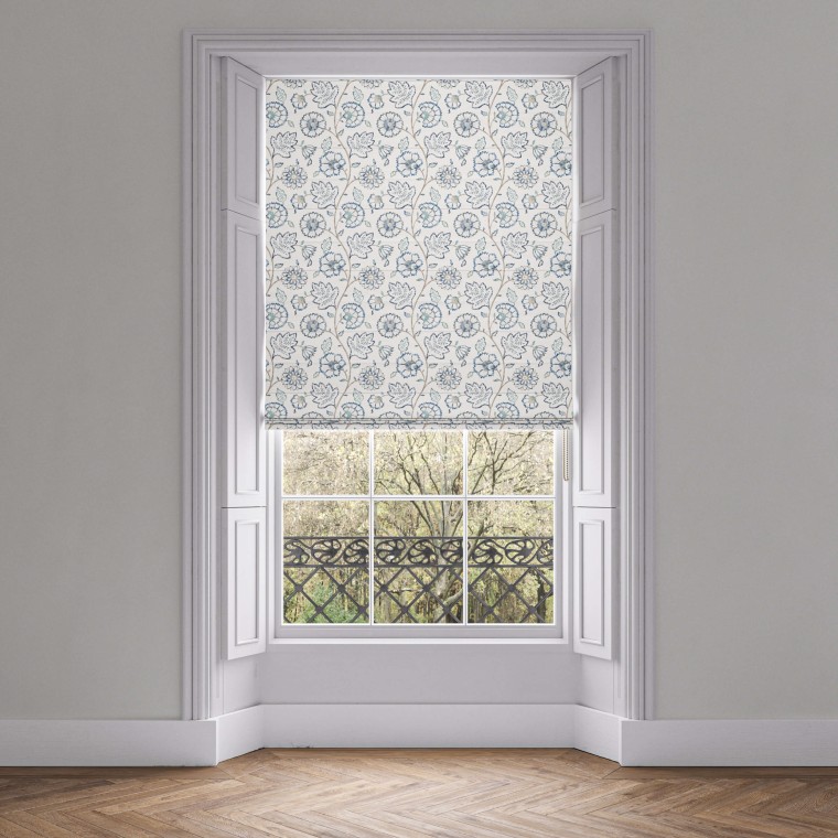 Kalamkari Azure Roman Blind