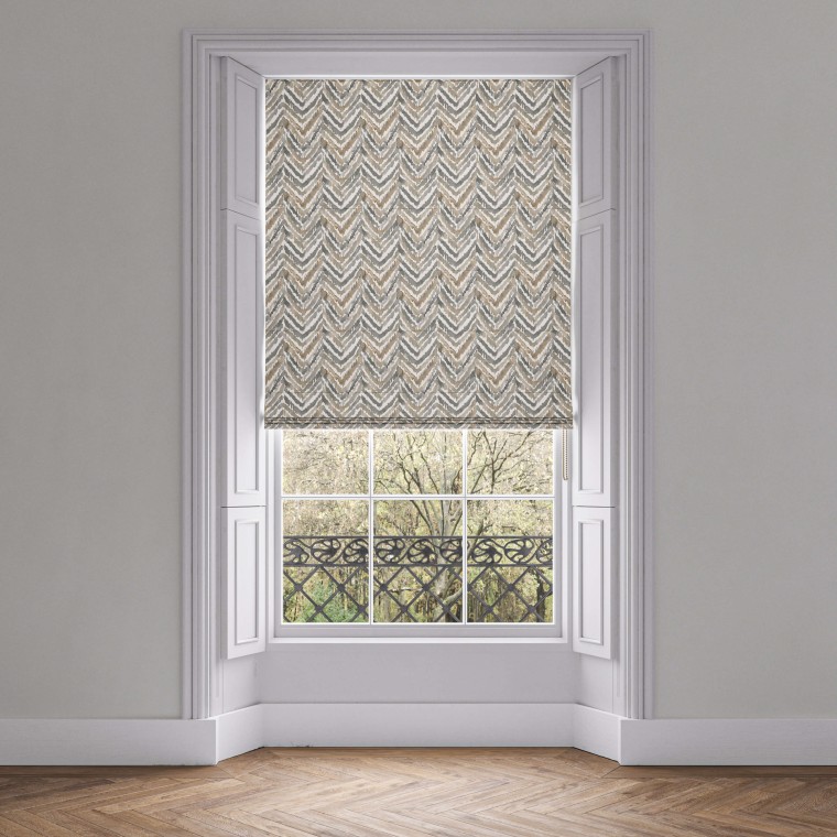 Kelim Charcoal Roman Blind